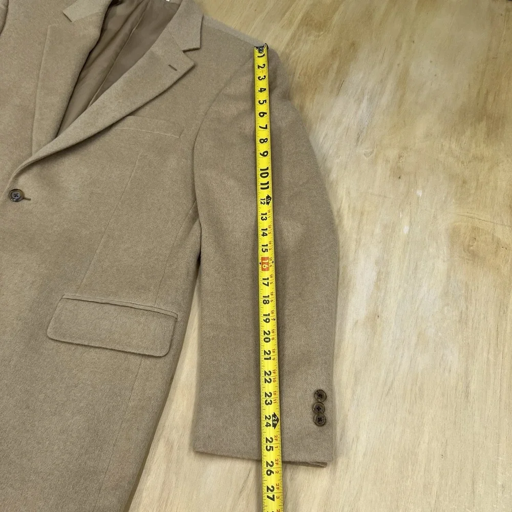 John W. Nordstrom Camel Hair Blazer Jacket Sport Coat Mens 44L Long Khaki